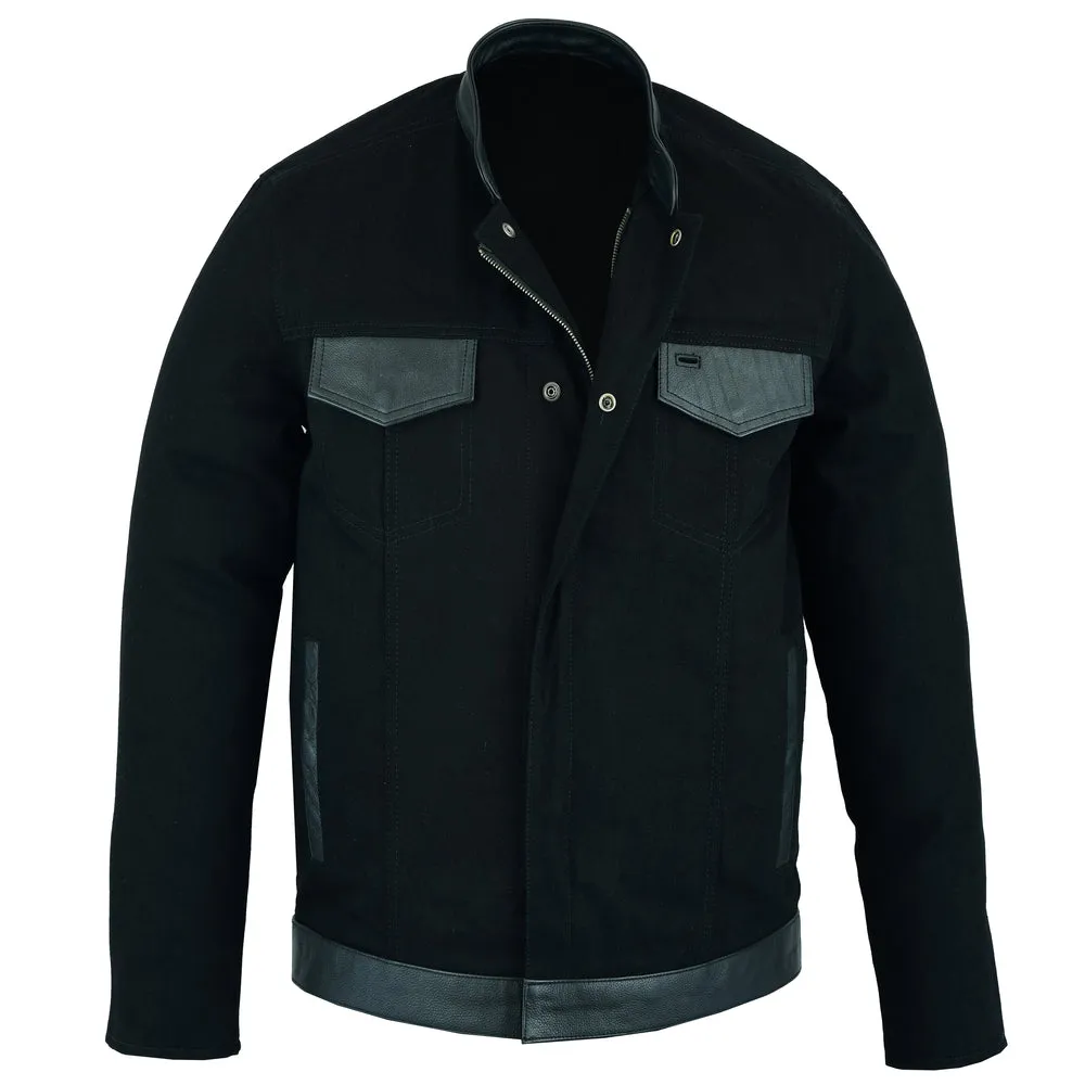 Black Denim/Leather Shirt