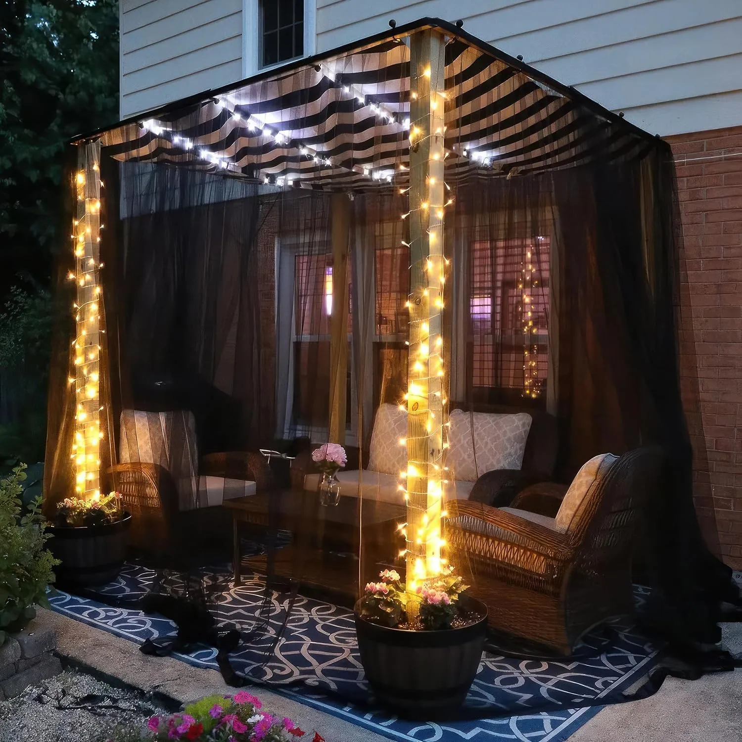 Black DIY Mosquito Net Fabric | 10x20 FT Netting 2 Pack | Insect Cover for Garden, Patio, Outdoor & Windows | Multiple Sizes in Black, White & Green | Raised Bed Screen Mesh Barrier