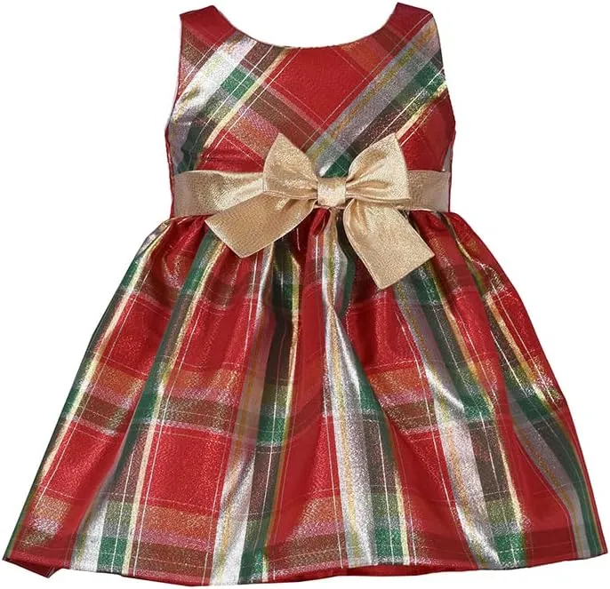 Bonnie Jean Christmas Dress with Red Cardigan for Baby, Toddler, Little and Big Girls