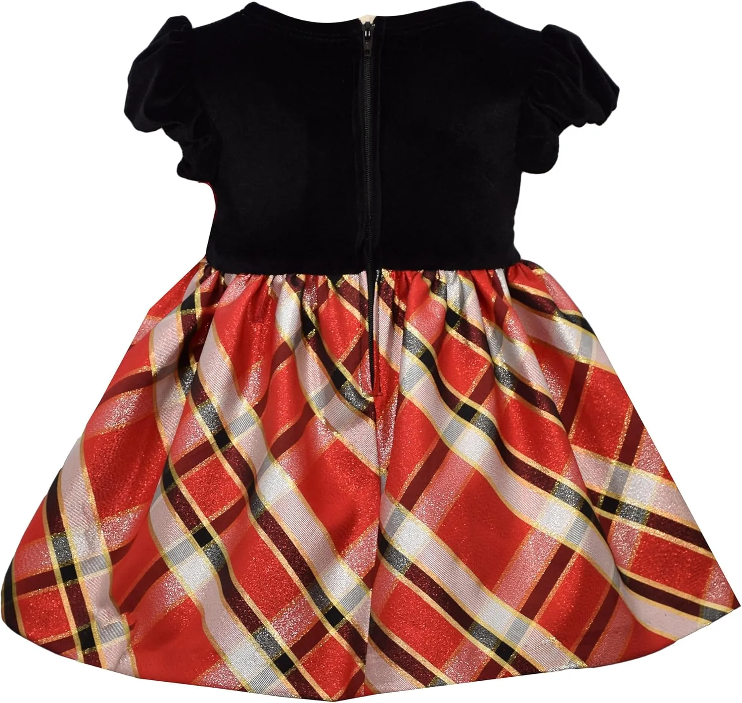 Bonnie Jean Girl's Christmas Dress - Holiday Plaid Dress for Baby, Toddler and Little Girls