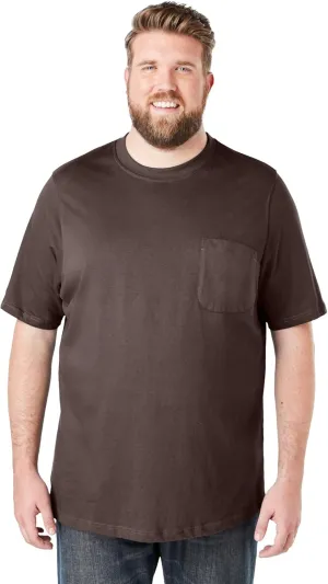Boulder Creek by Kingsize Men's Big & Tall Heavyweight Pocket Crewneck T-Shirt