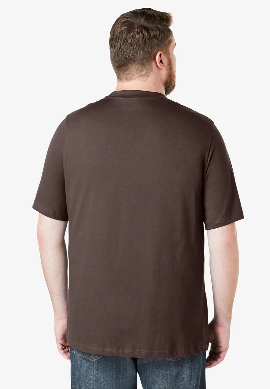 Boulder Creek by Kingsize Men's Big & Tall Heavyweight Pocket Crewneck T-Shirt