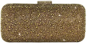 Boutique De FGG Bling Crystal Clutch Purse for Women Formal Evening Handbags Wedding Party Bridal Rhinestone Clutch Bag,Mini