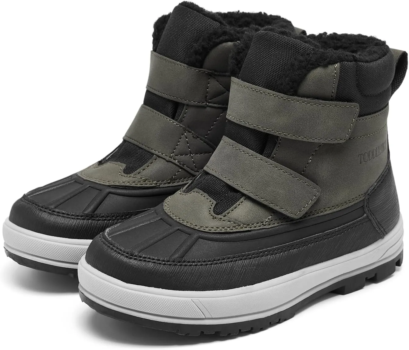 Boys Girls Snow Boots Faux Fur Lined Winter Ankle Boots Outdoor Waterproof Slip Resistant Comfortable Cold Weather Boots Little Kid/Big Kid