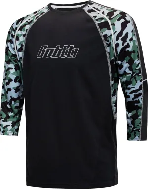 bpbtti Men's Mountain Bike Jersey 3/4 Sleeve Downhill MTB Shirts Loose Fitting Cycling Shirt UPF Bicycle Top UPF50 