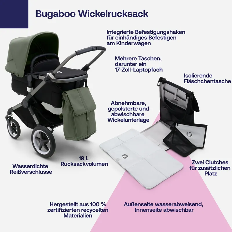Bugaboo changing backpack Moon Gray
