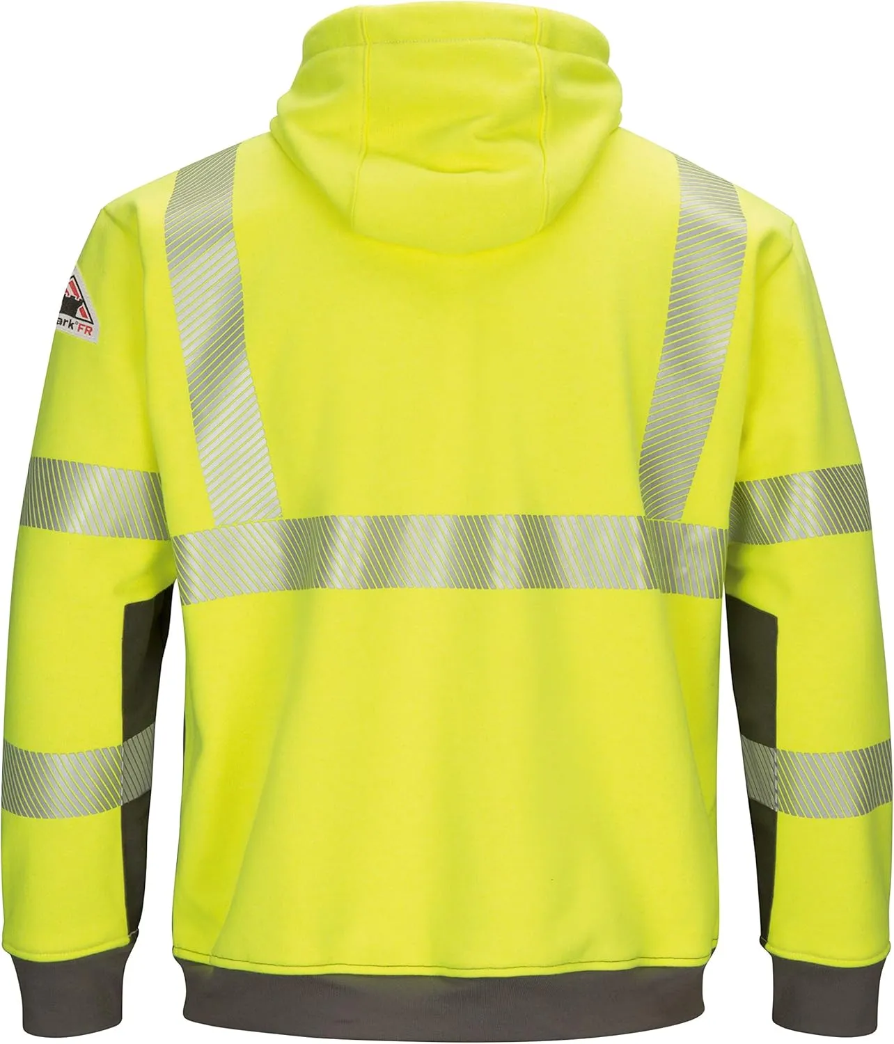 Bulwark FR Men's Hi-Visibility Color Block Pullover Fleece Sweatshirt