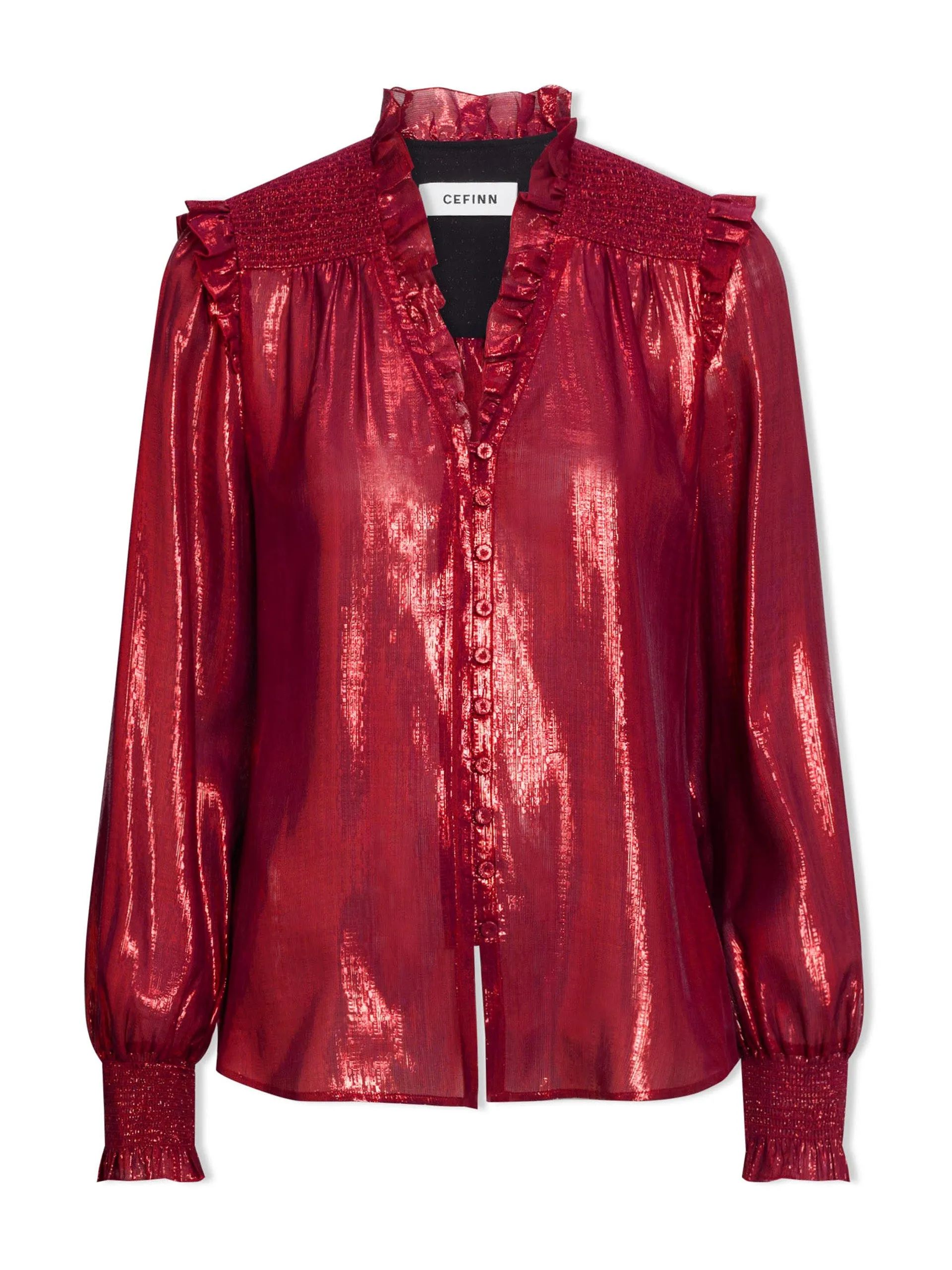Burgundy Stella silk blend shirt