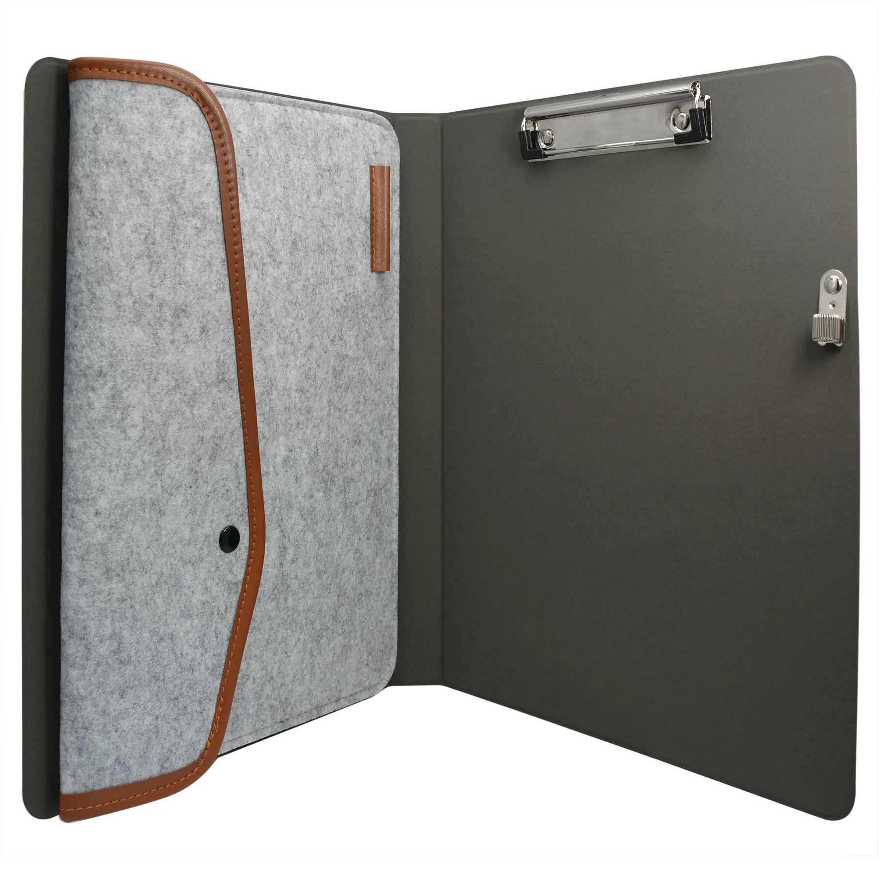 Business Padfolio File Folder,  Snake Texture PU Leather Portfolio Organizer Case with Clipboard and Document Pocket
