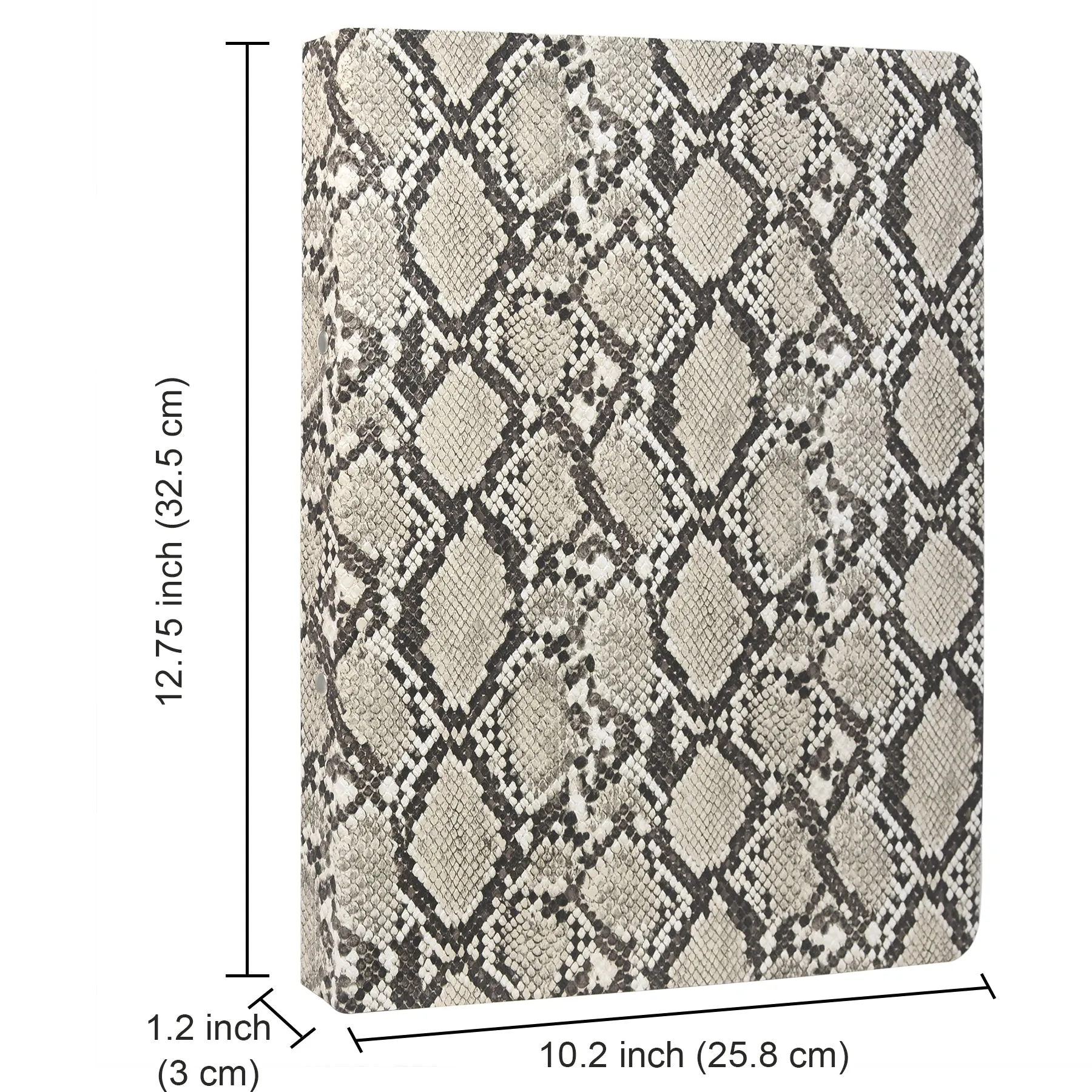 Business Padfolio File Folder,  Snake Texture PU Leather Portfolio Organizer Case with Clipboard and Document Pocket