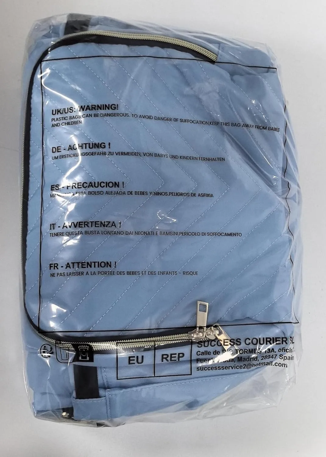 CAFELE Laptop Backpack Purse for Women Men,17 Inch Computer Stylish Backpacks, Teacher Doctor Nurse Daypack for Work,College Bookbag Wide Open Design Light Blue