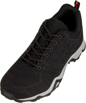 CALTO Men's Invisible Height Increasing Elevator Shoes - Black/Red Super Lightweight Sporty Sneakers - 2.4 Inches Taller - Q103 - Size 11 D(M) US