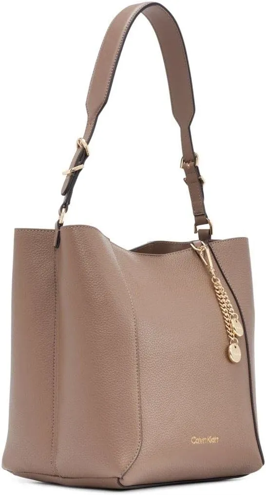 Calvin Klein Denver Perforated Montego Logo Hobo Shoulder Bag