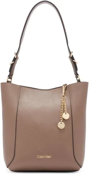 Calvin Klein Denver Perforated Montego Logo Hobo Shoulder Bag