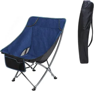 Camping Chair Folding Chair Portable Chair Portable Folding Chair with Mesh Side Pocket Backrest Stool Camping Backpacking Chair for Fishing Beach Travel Picnic Camping Chairs for Adults