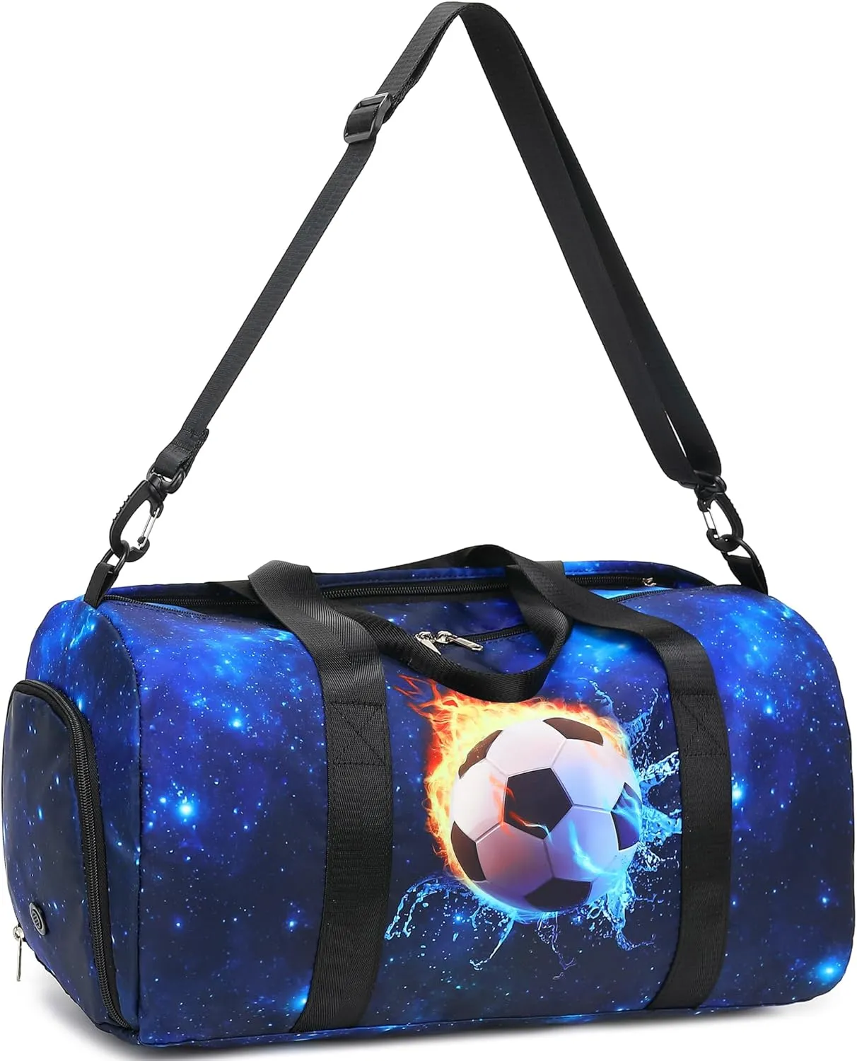 CAMTOP Kids Duffel Bag Overnight Bag for Boys Small Soccer Duffle bag Carry-On Tote for Sport Travel Gym