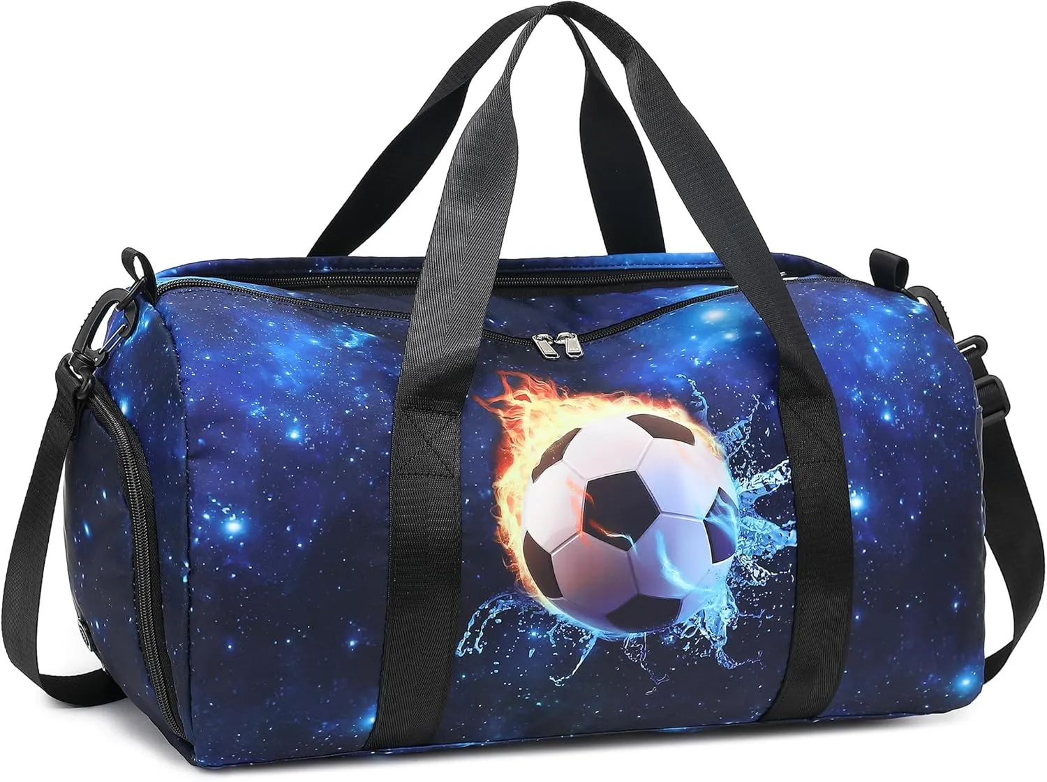 CAMTOP Kids Duffel Bag Overnight Bag for Boys Small Soccer Duffle bag Carry-On Tote for Sport Travel Gym
