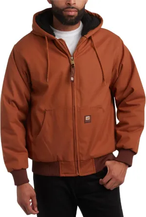CANADA WEATHER GEAR Men's Bomber Workwear Jacket - Durable Duck Canvas Safety Outerwear with Sherpa Lining (Sizes: S-XXL)