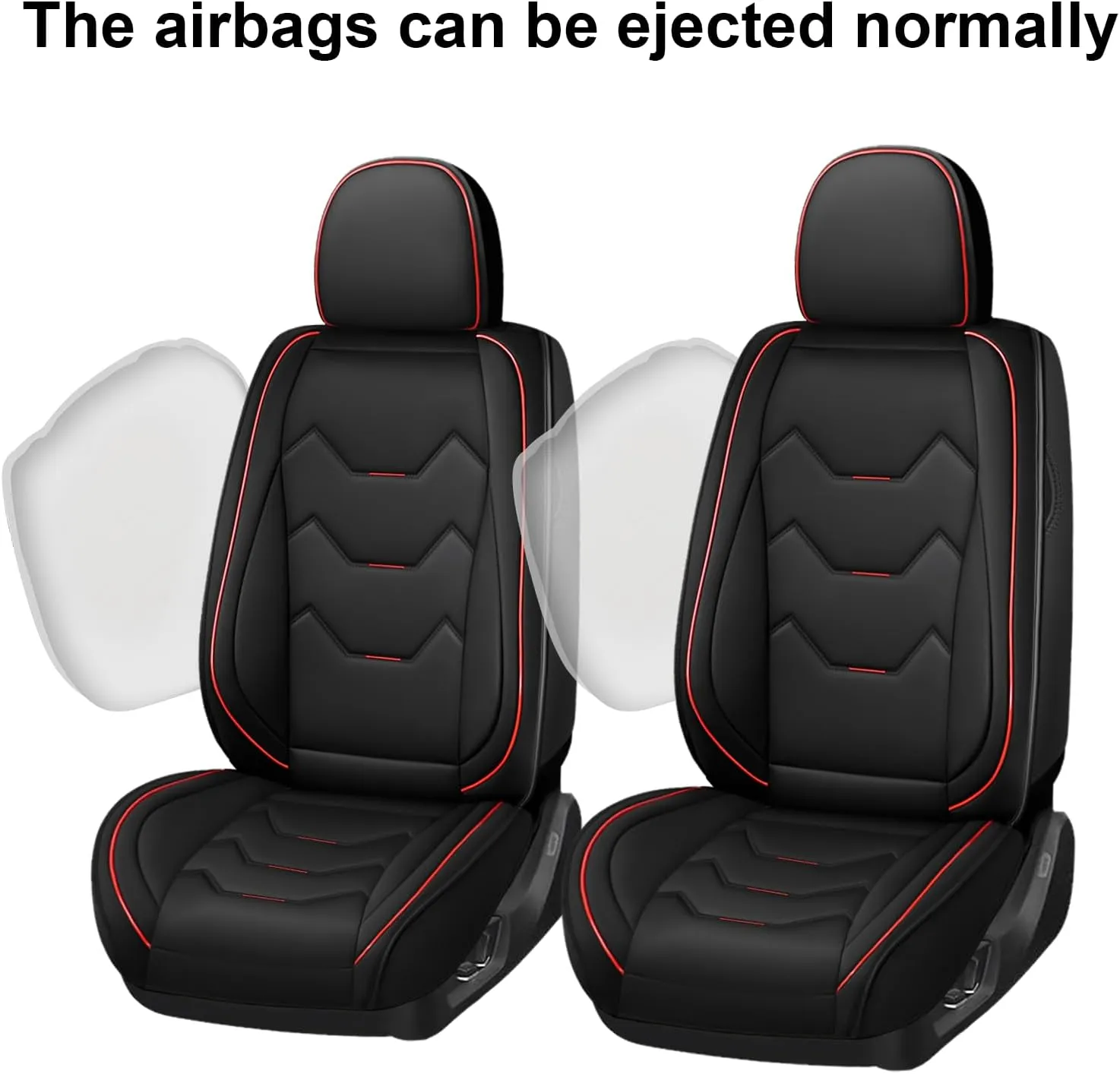Car Seat Covers Fit for RAM ProMaster 1500 2500 3500 2014-2025, Seat Covers Waterproof, Premium Faux Leather Sports Fashion Style Car Cover, Breathable Front Seat Covers(2-Seats Standard, Black)