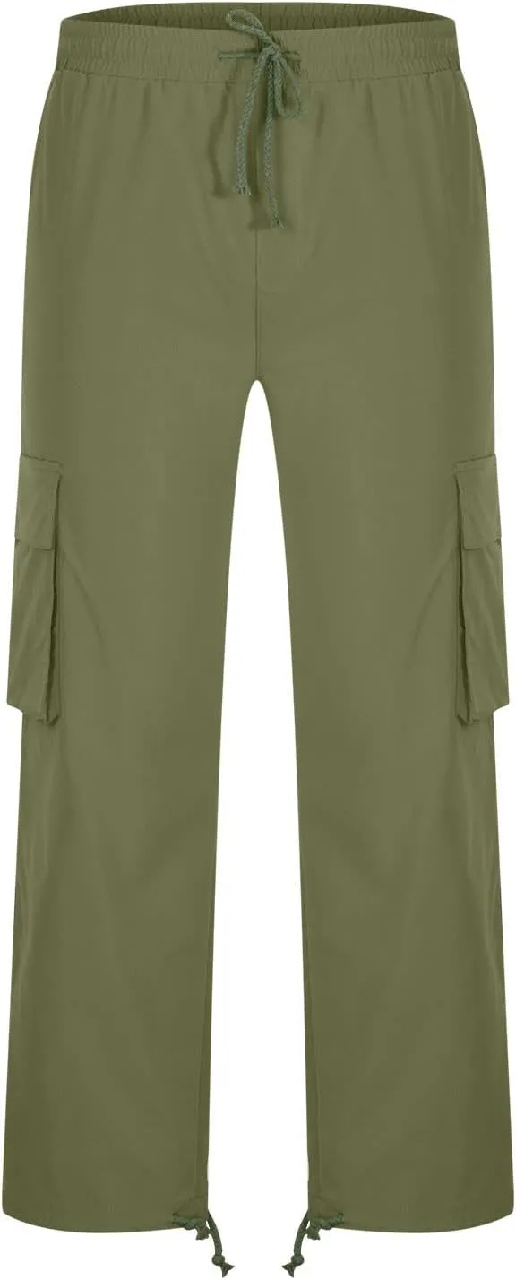 Cargo Pants for Men Casual Baggy Utility Work Hiking Joggers Relax Fit Big and Tall Trousers with Multi Pockets