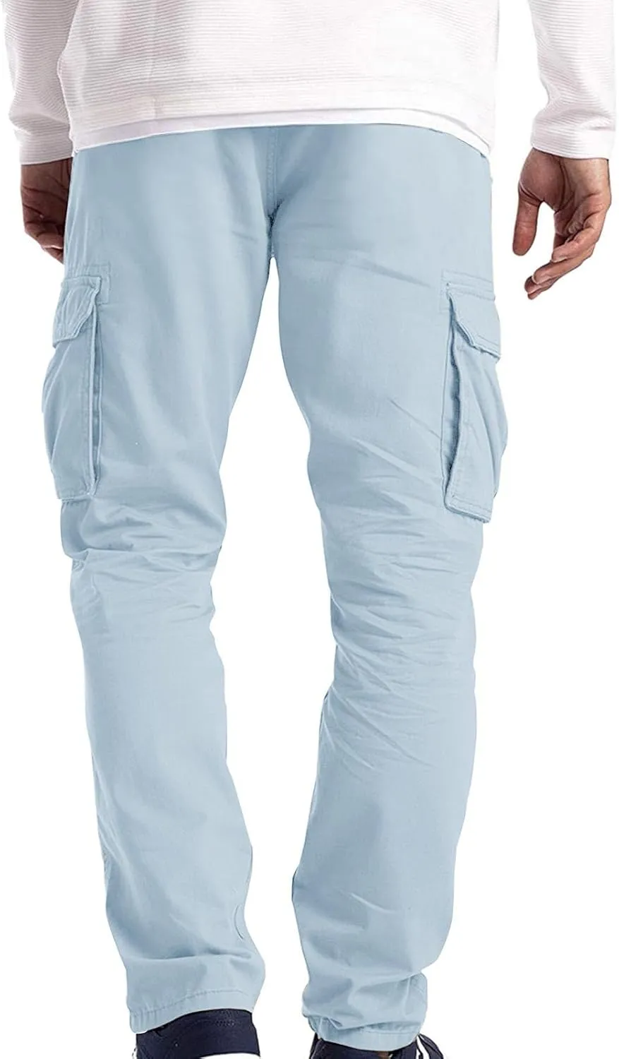 Cargo Pants for Men Tactical Jogging Pants Baggy Wide Leg Sweatpants Elastic Waist Jogger Pant with Multi Pockets