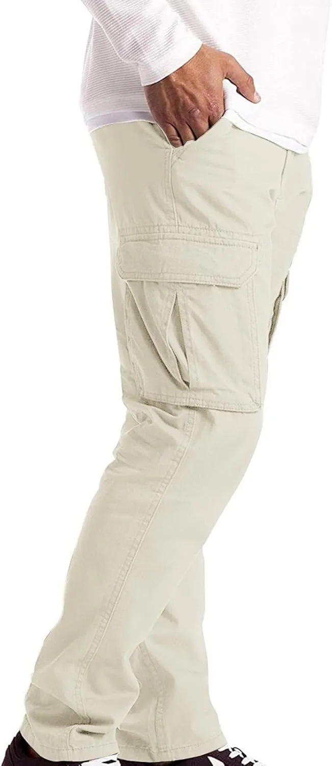 Cargo Pants for Men Tactical Jogging Pants Baggy Wide Leg Sweatpants Elastic Waist Jogger Pants with Multi Pockets