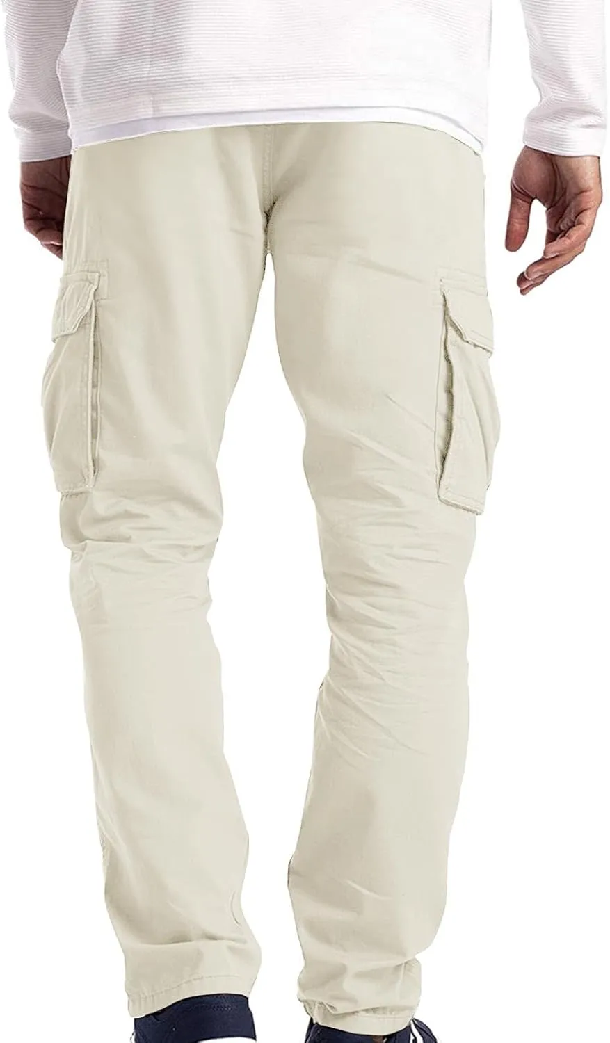 Cargo Pants for Men Tactical Jogging Pants Baggy Wide Leg Sweatpants Elastic Waist Jogger Pants with Multi Pockets