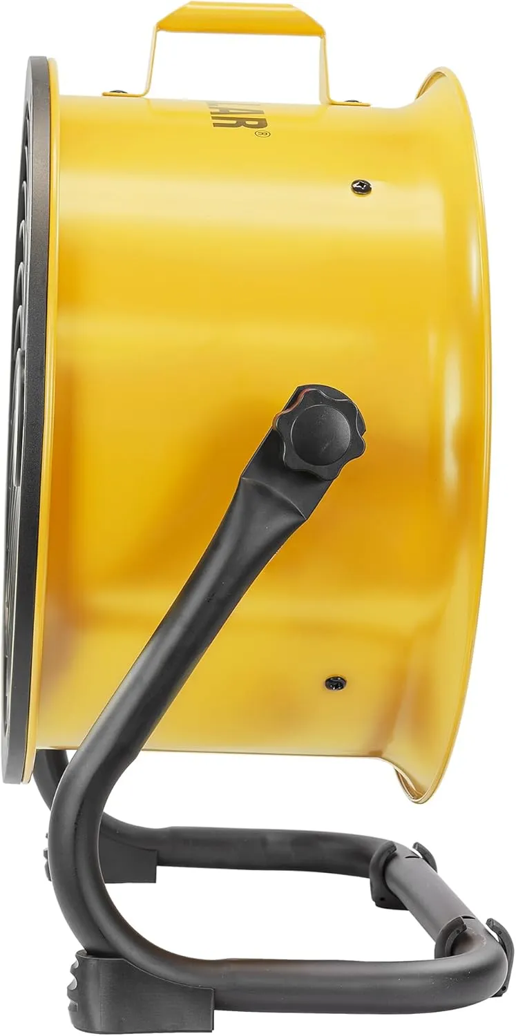 CATERPILLAR High Velocity 14" Drum Air Circulator Fan with Heavy Duty Industrial Grade 360-degree Adjustable Drum Head, and 2300 CFM Dual Ball Bearing 4-speed Motor, Yellow