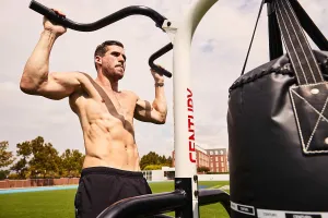 Century Fitness Training Station One Size Fits Most, Upper Body, Martial Arts, Bolt for Heavy Hanging Bag, Pull Up Bars, Dip Handles, Push Up Handles, Holds Up to a 100lb Bag