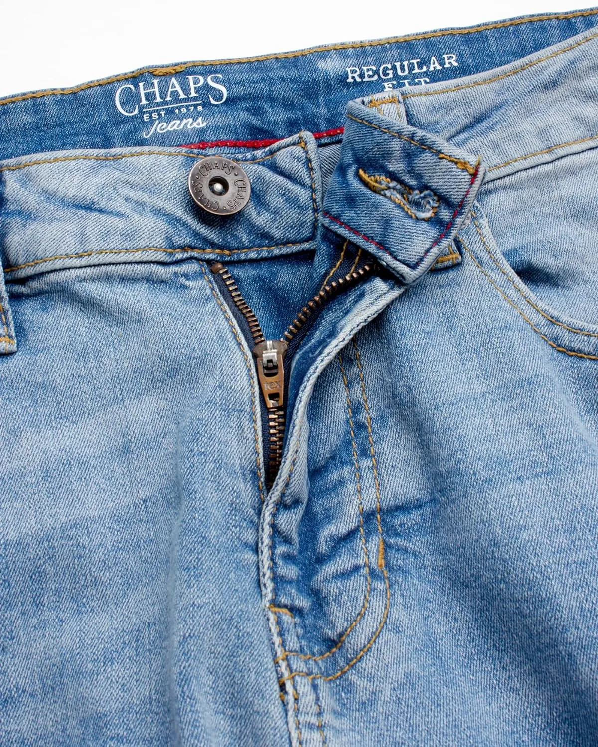 Chaps Men's Jeans - Straight Leg Comfort Stretch Denim Jeans - Regular Slim Fit Jeans for Men