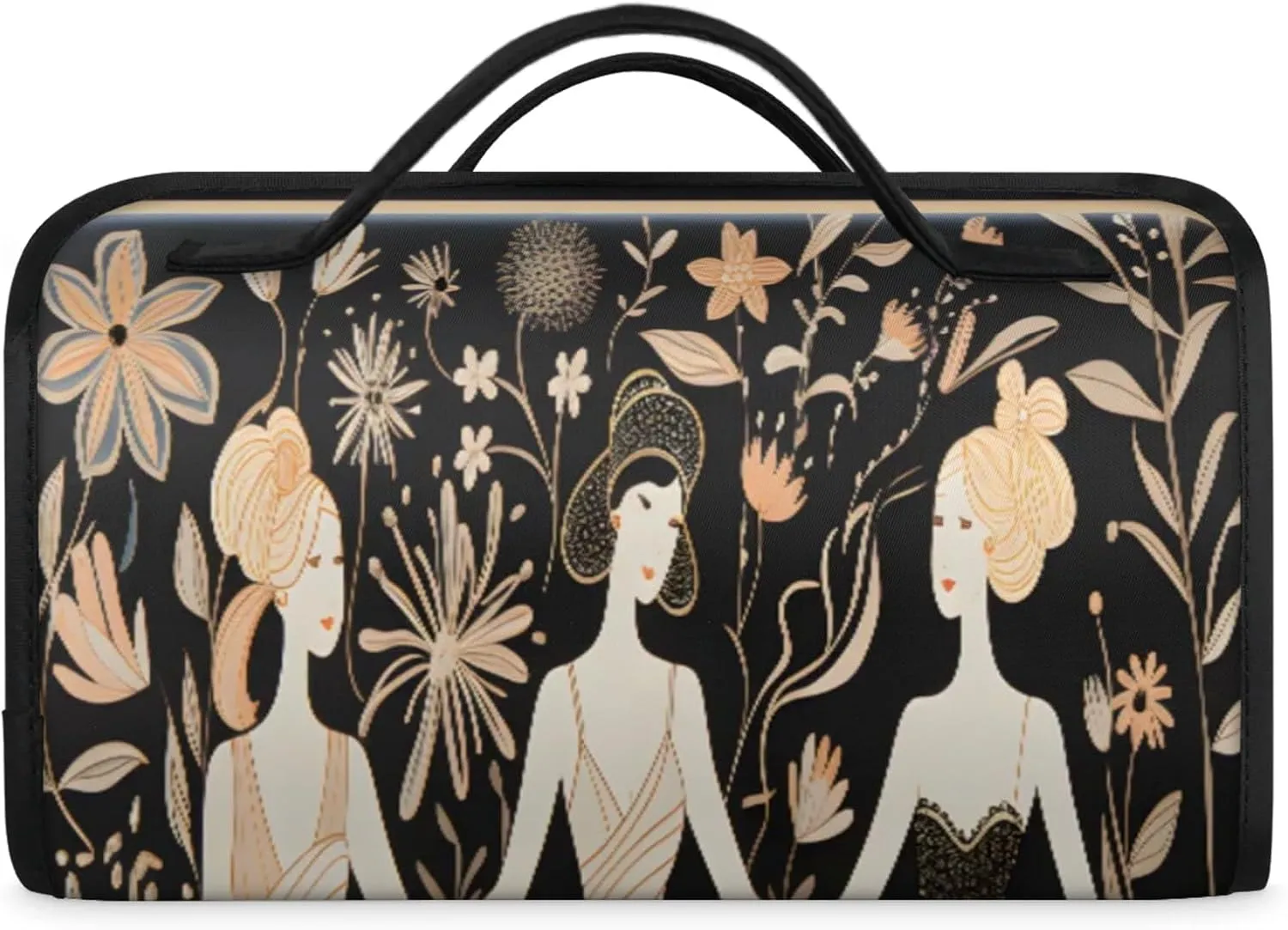 Characters Pattern Shape Toiletry Bag Water Proof Travel Makeup Case Large Capacity 4 in 1 Foldable Cosmetics Storage for Women Men Removable Zipper Clear PVC Pockets