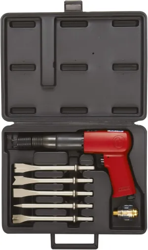 Chicago Pneumatic CP7150K - Kit - Air Hammer, Welding Equipment Tool, Construction, 0.401 Inch (10.2mm), Round Shank, Stroke 3.5 in / 89 mm, Bore Diameter 0.75 in / 19 mm - 2300 Blow Per Minute