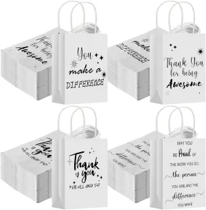 Chiisong 80 Pcs Thank You Gifts Paper Bags Bulk with Handles Reusable Gifts Bags May You Be Proud Bags Party Gifts Favor for Employee Appreciation Teacher Graduation Wedding Bridesmaid Gifts