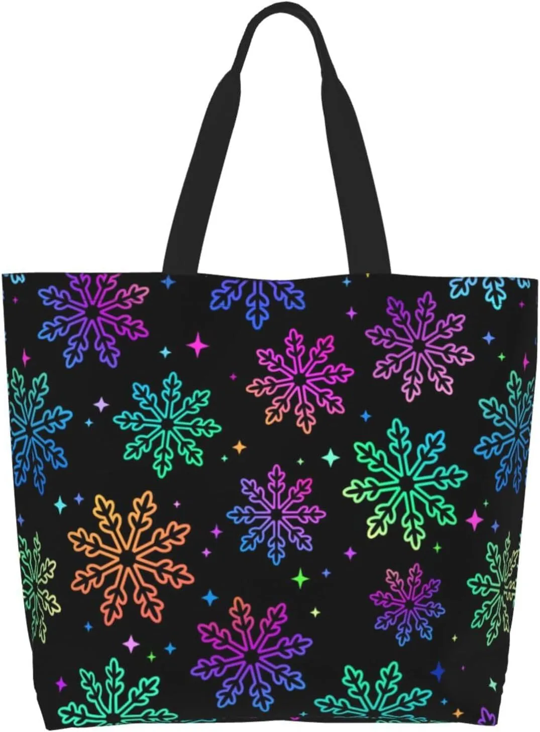 Christmas Snowflake Women Tote Bag Large Shoulder Bag Top Handle Handbag for Shopping, Gym, Work