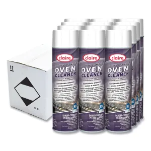 Claire® Heavy Duty Foaming Oven Cleaner, 20 oz Aerosol Spray, 12/Carton