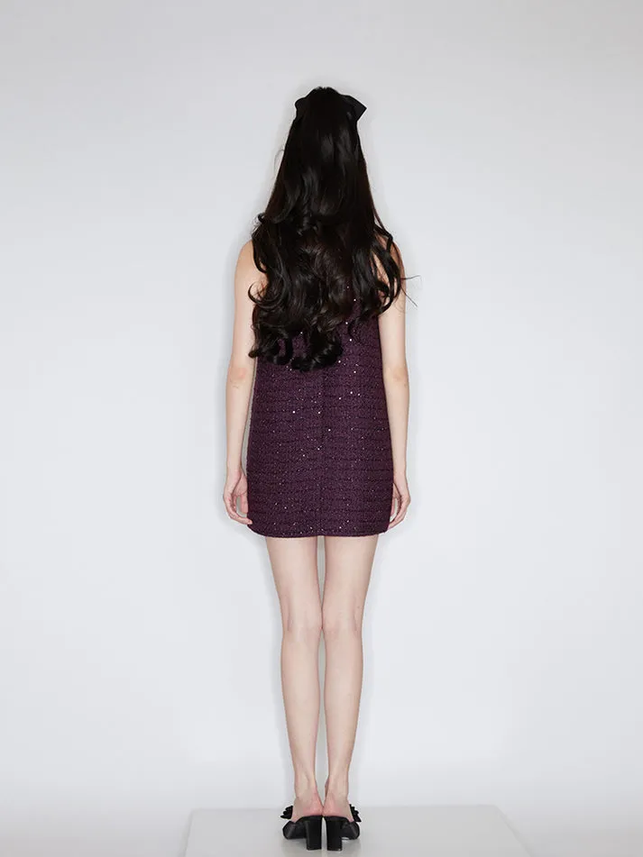 Clara Collared Dress with Sequin Detail