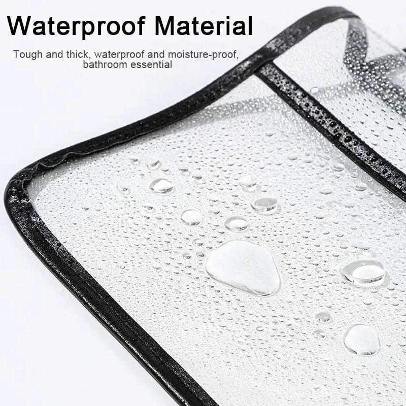 Clear hanging toiletry bag