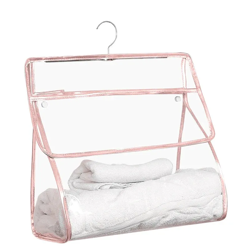 Clear hanging toiletry bag