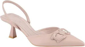 CLOVERLAY Women's Elegant Minimalist Pointed Toe Pump Slingback Backless High Heel Sexy Pointed Toe Low Heel Shoes Summer Elegant Basics Business Casual Business Chic Spring Shoes Spring Break Easter