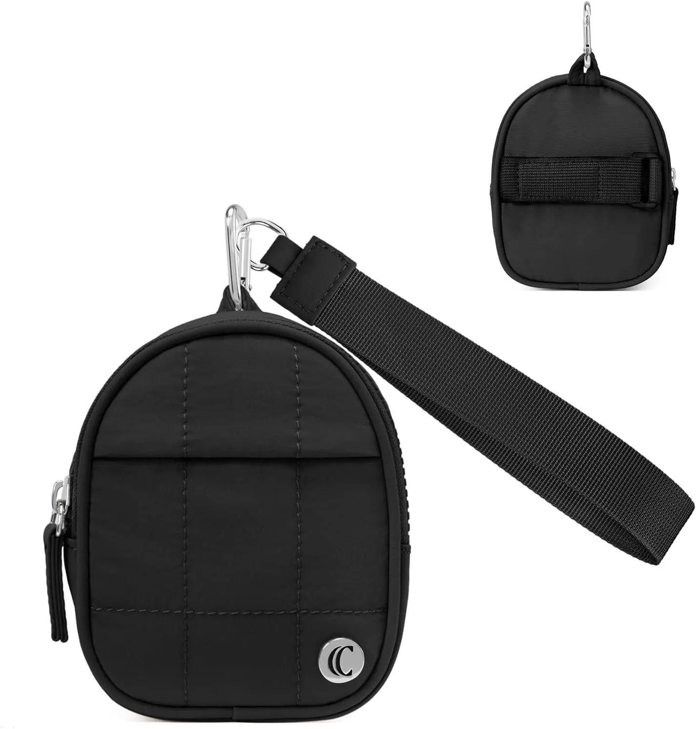 CLUCI Quilted Duffel Bag for Women Bundles with Mini Backpack Keychain Wallet