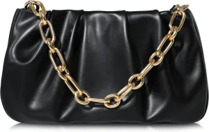 Clutch Purse for Women - Evening Small Shoulder Bag Anti Theft Removable Chain Adjustable Strap PU Handbag