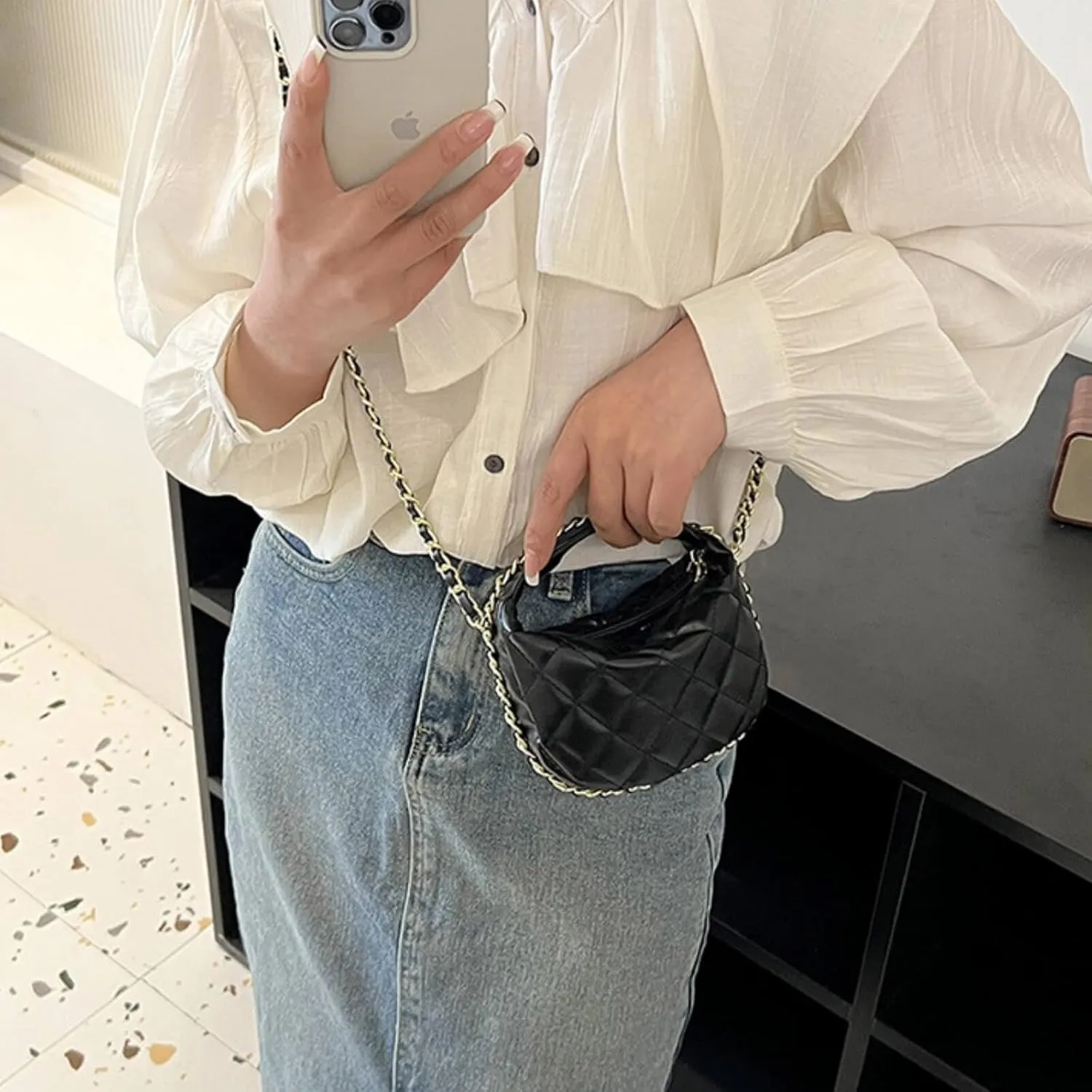 Clutch Purses for Women, Mini Metallic Evening Purse