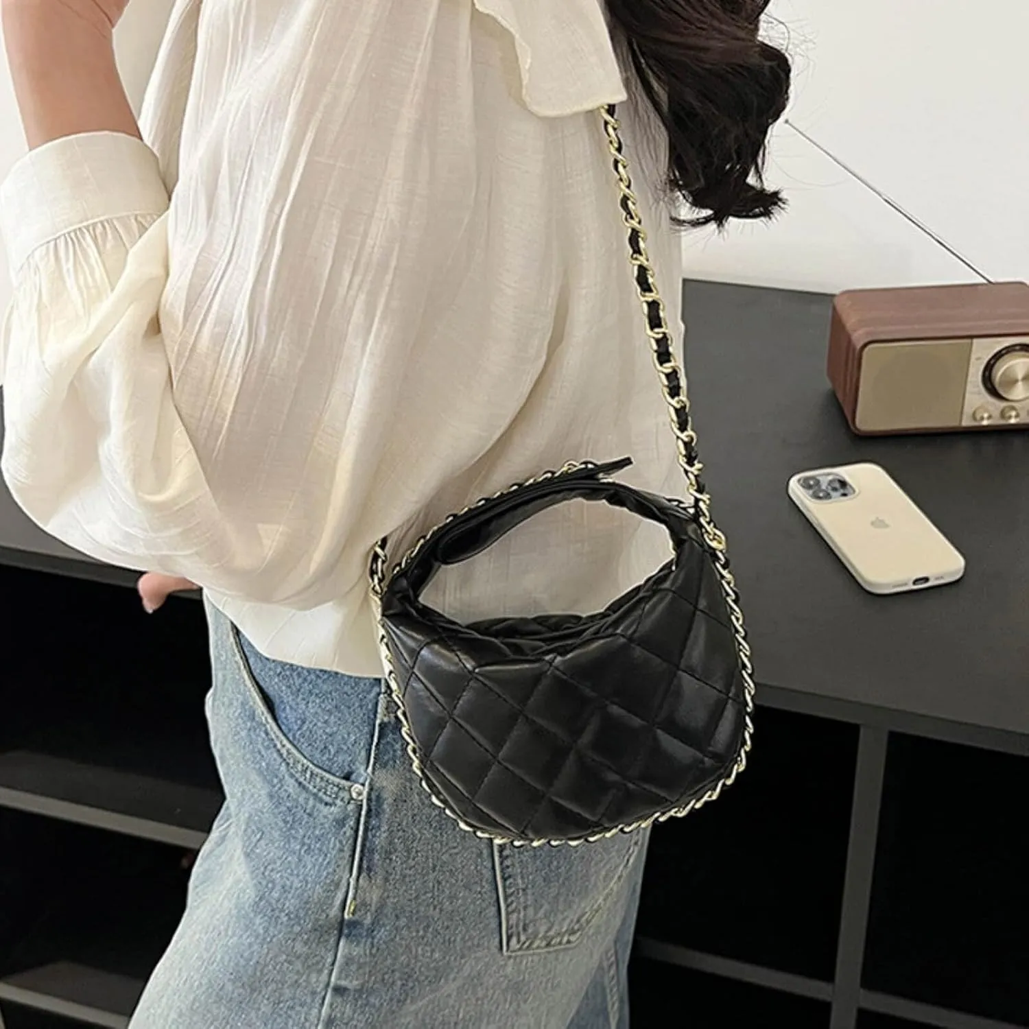 Clutch Purses for Women, Mini Metallic Evening Purse