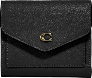 Coach Cross Grain Leather Wyn Small Wallet, Li/Black