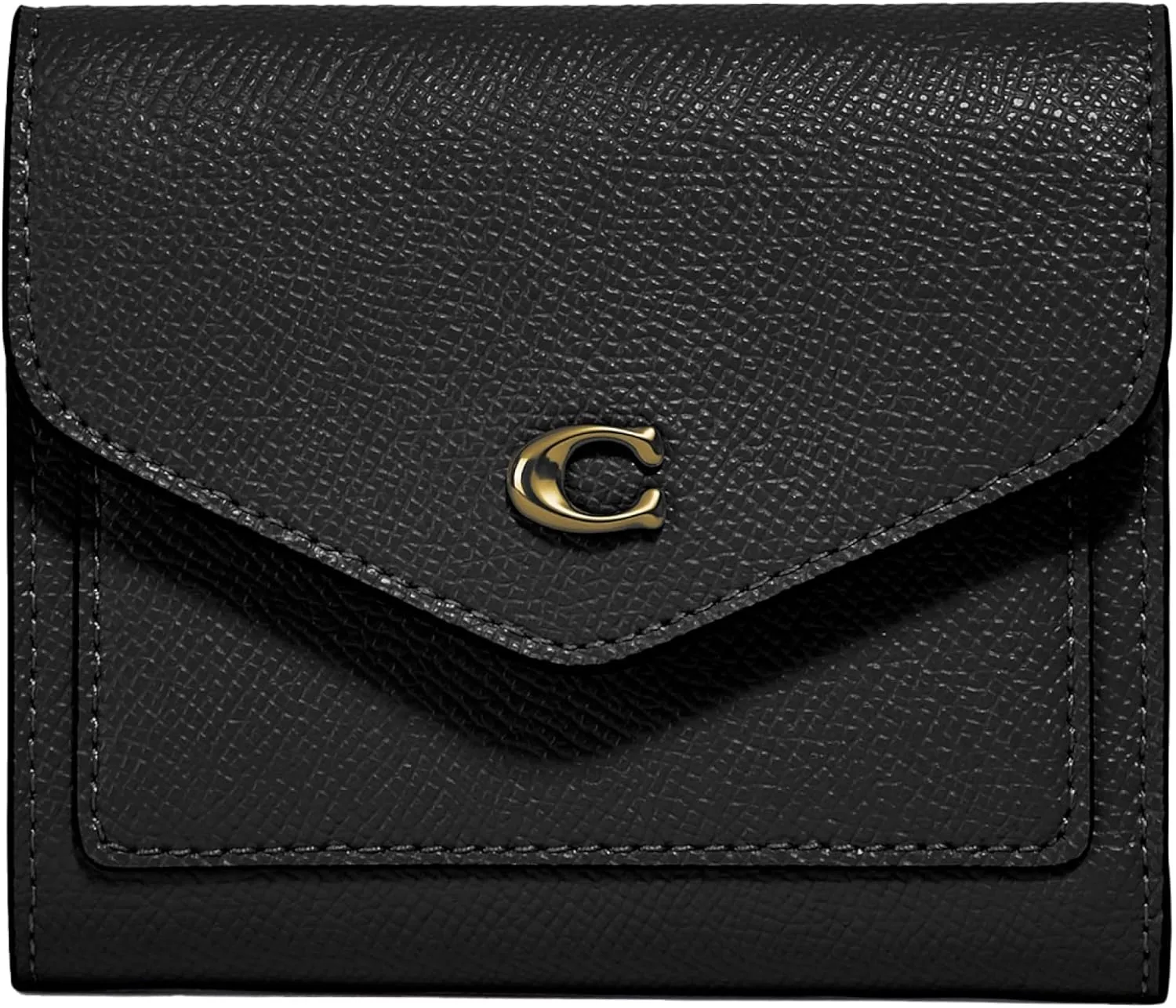 Coach Cross Grain Leather Wyn Small Wallet, Li/Black