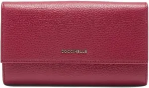 Coccinelle - Ladies Large Double Compartment Wallet, Red(R16 Sangria), 19X10, Wallet with flap