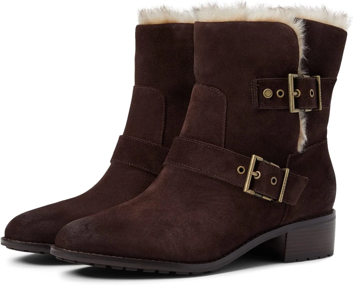 Cole Haan Women's Newburg Neela Waterproof Faux Fur Bootie