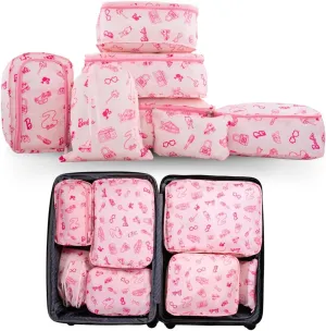 Collectibles Barbie Beauty 7 Piece Soft Storage Organization Packing Cubes Travel Set (Officially Licensed Product) By Franco