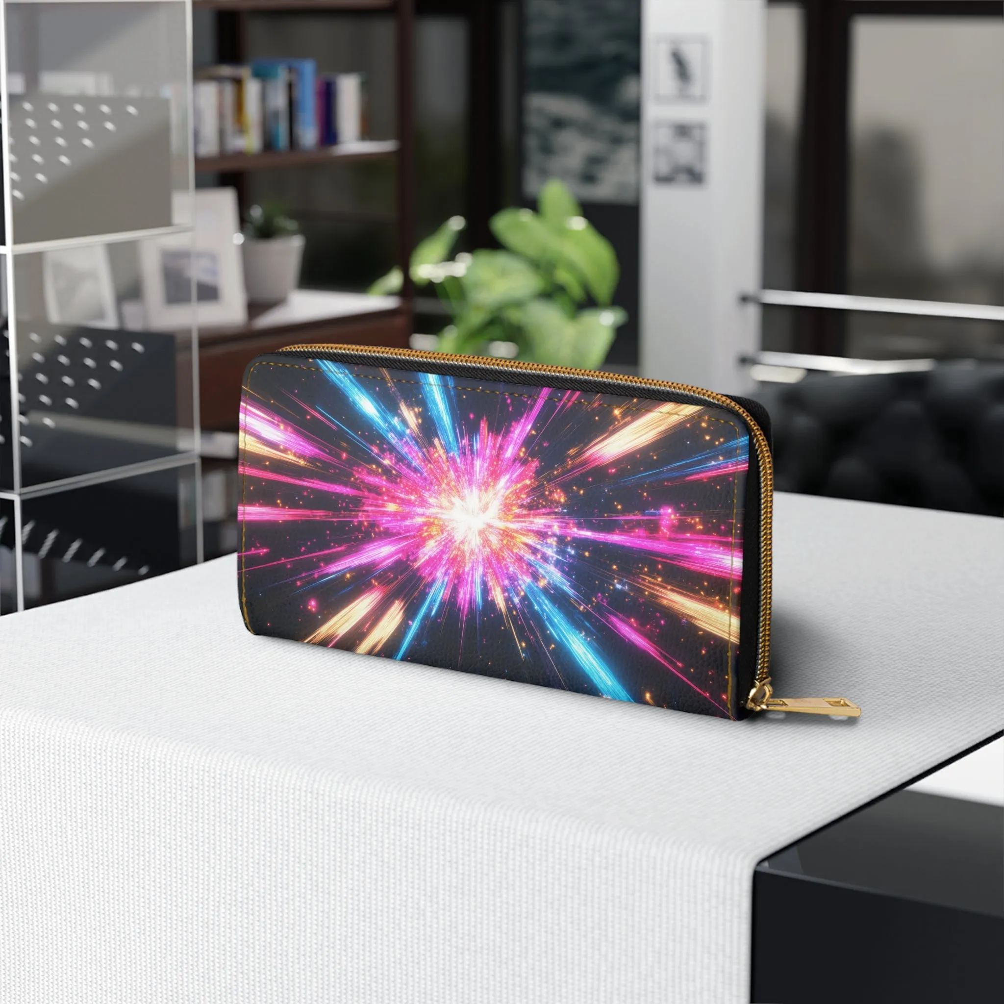 Colorful Cosmic Burst Cell Phone Clutch Wallet – Bold, Stylish, and Practical Accessory for Everyday Use