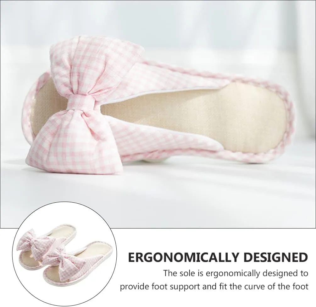 Comfortable Cotton Toe Slippers Home Slippers Non-slip Indoor Shower Shoes